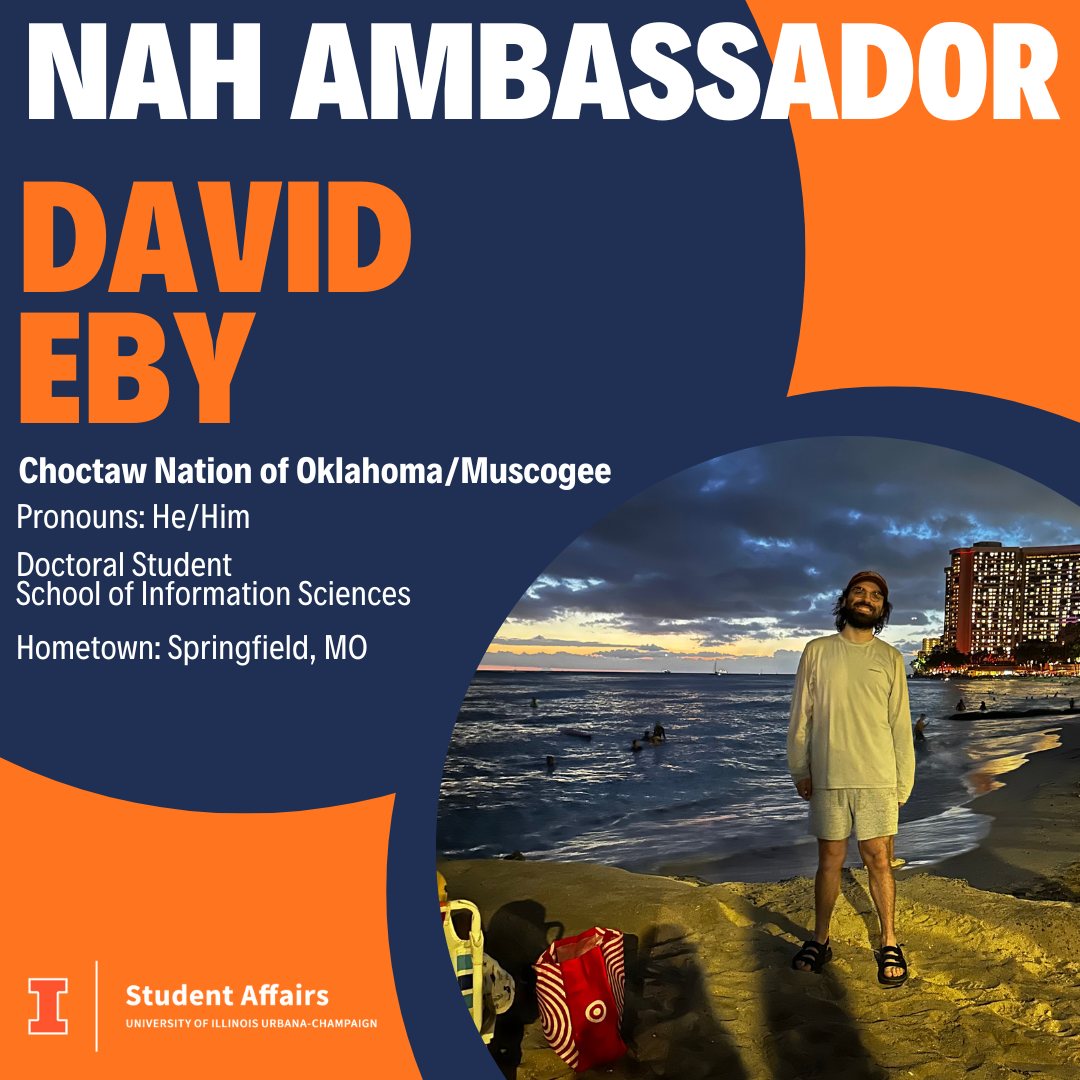 David Ely graphic featuring basic info and photo of him standing on beach with water and building in background